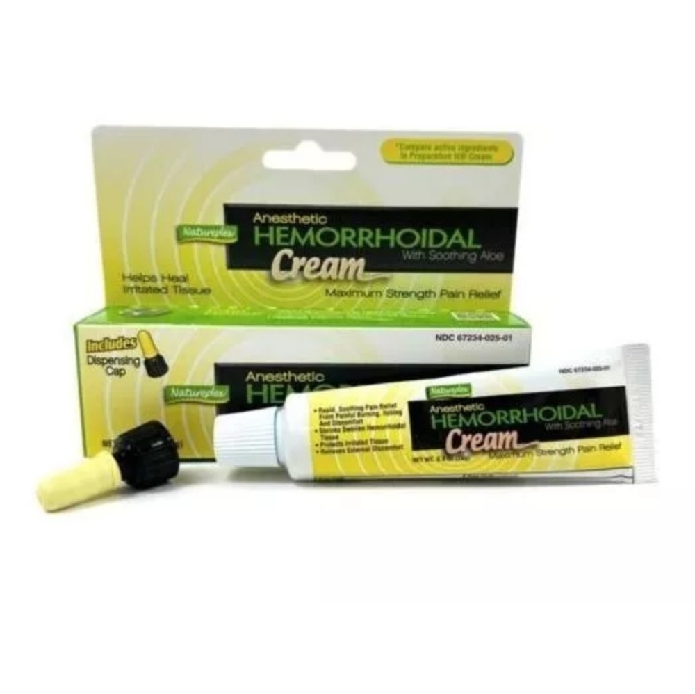 Lot Of 2 Natureplex Anesthetic Hemorrhoidal Pain Relief Cream, .9-oz. Tubes